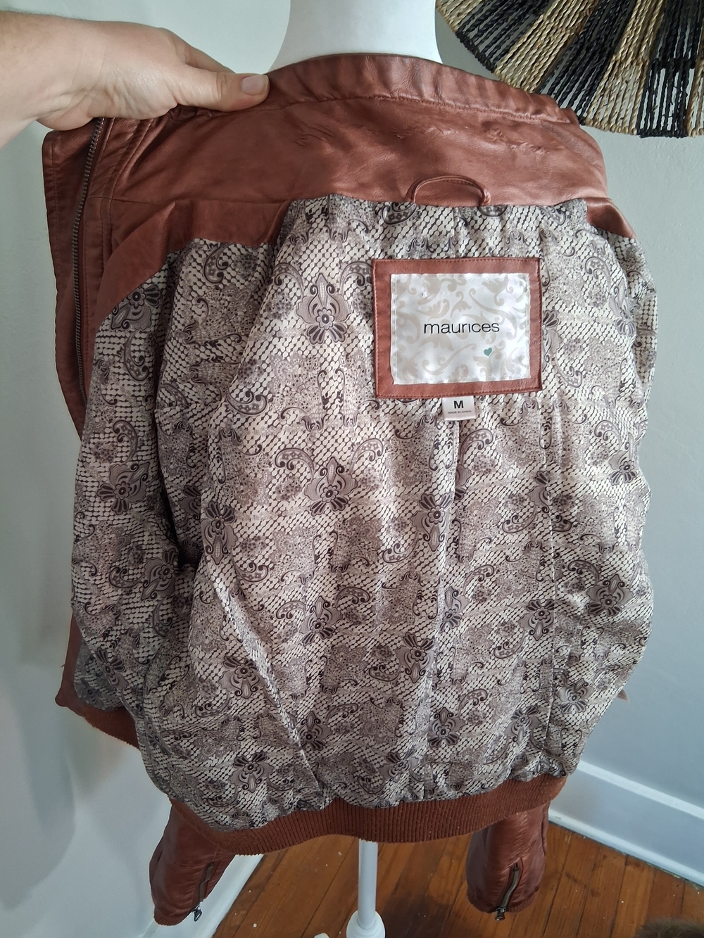 Maurices Rust Brown Faux Leather Moto Jacket - Picture 6 of 6